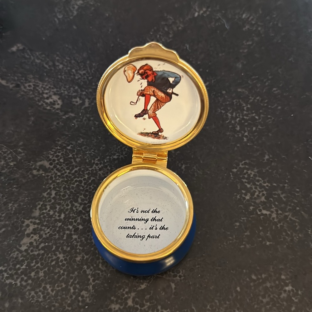 Alastor Enamels “Golf” Box - Made in England.